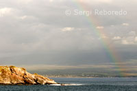 Arco iris en Papawai Point, uno de los mejores lugares donde avistar ballenas jorobadas.